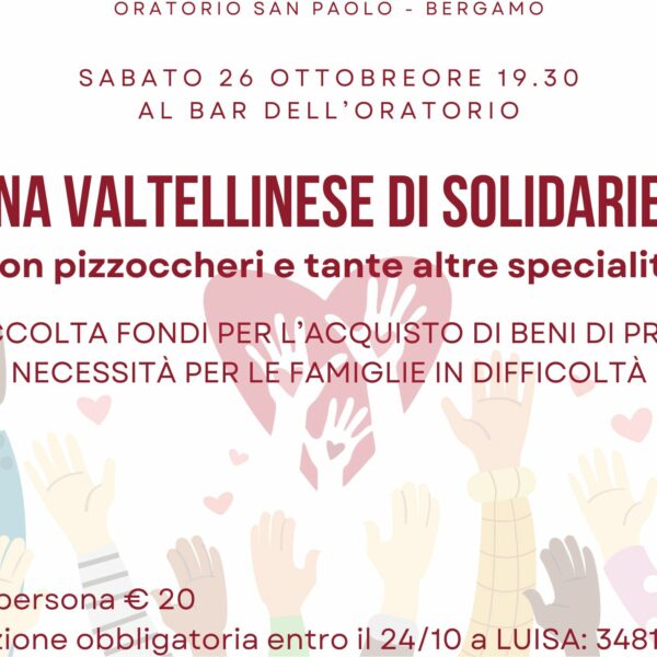 Cena solidale valtellinese